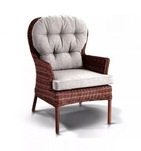 Кресло серии АЛИСА коричневое из искусственного ротанга