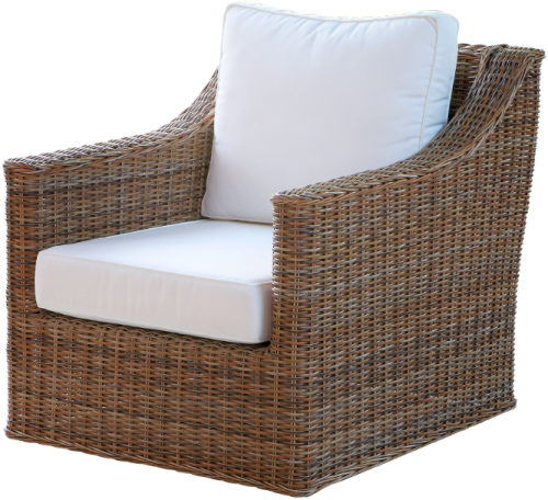 Лаунж зона серии DZHUANA (Джуана) на 4 персоны с двухместным диваном из плетеного искусственного ротанга цвет коричневый