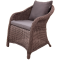 Кресло MAGDA (Магда) коричневое из искусственного ротанга