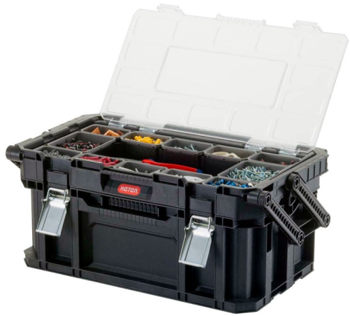 Ящик для инструментов CONNECT CANTILEVER TOOL BOX черного цвета из пластика