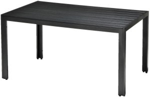 Стол обеденный SYDNEY (Сидней) алюминиевый размером 150х90 с ДПК цвет черный