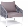 Кресло серии КАННЫ светло серое из алюминия и роупа