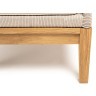 Канны кресло плетеное из роупа, основание дуб, роуп бежевый круглый, ткань бежевая 035