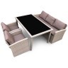 Комплект мебели ОСЛО бежевый на 5 персон со столом 160х90 из искусственного ротанга