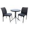 Комплект мебели кофейный серии ЛАЙН (Layn) со столом D60 из пластика под искусственный ротанг