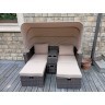 Комплект мебели КРУЗ AFM-330B коричневый для двоих из плетеного искусственного ротанга