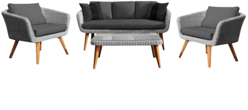 Комплект мебели ЭЛЬЗА AFM-605G серый на 5 персон из искусственного ротанга
