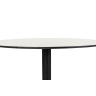Стол обеденный серии HPL диаметром 64 см черного цвета с чугунным подстольем
