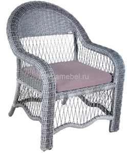 Кресло SEVILLA (Севилла) серое из искусственного ротанга