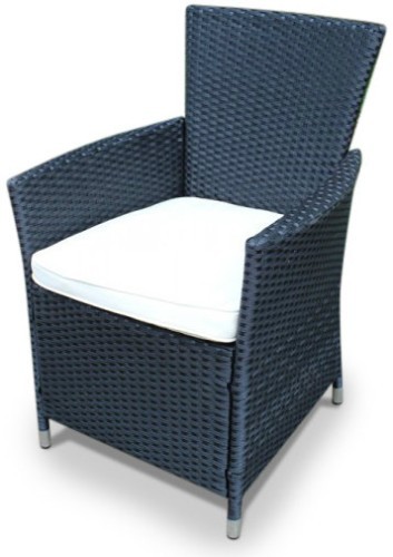 Кресло плетеное KVIMOL KM-0317 цвет черный из искусственного ротанга