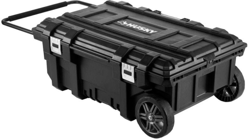 Ящик для инструментов на колесах 25 GAL MOBILE BOX черного цвета из пластика
