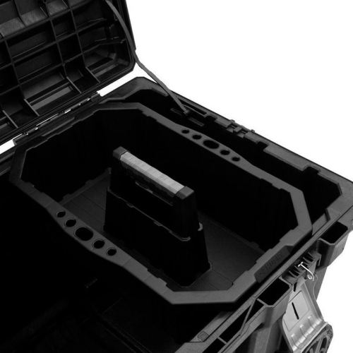 Ящик для инструментов на колесах 25 GAL MOBILE BOX черного цвета из пластика