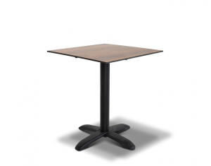 Стол обеденный серии RC644 размером 64х64 черного цвета с чугунным подстольем