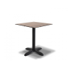 Стол обеденный серии RC644 размером 64х64 черного цвета с чугунным подстольем