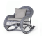 Кресло-качалка CHELSEA (челси) серый из искусственного ротанга