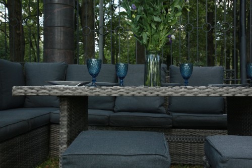 Комплект мебели ZORRO (Зорро) серый из искусственного ротанга