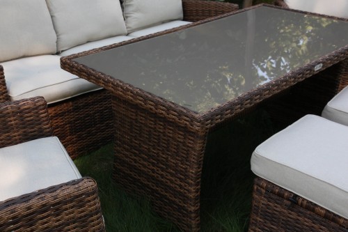 Комплект мебели ZOYA (Зоя) коричневый из искусственного ротанга