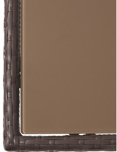 Стол журнальный серии ANETTA (Анетта) коричневый 50x50 из искусственного ротанга