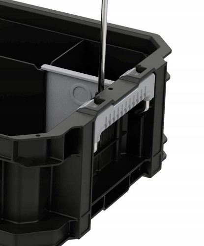 Ящик для инструментов с ручкой CONNECT CADDY черного цвета из пластика
